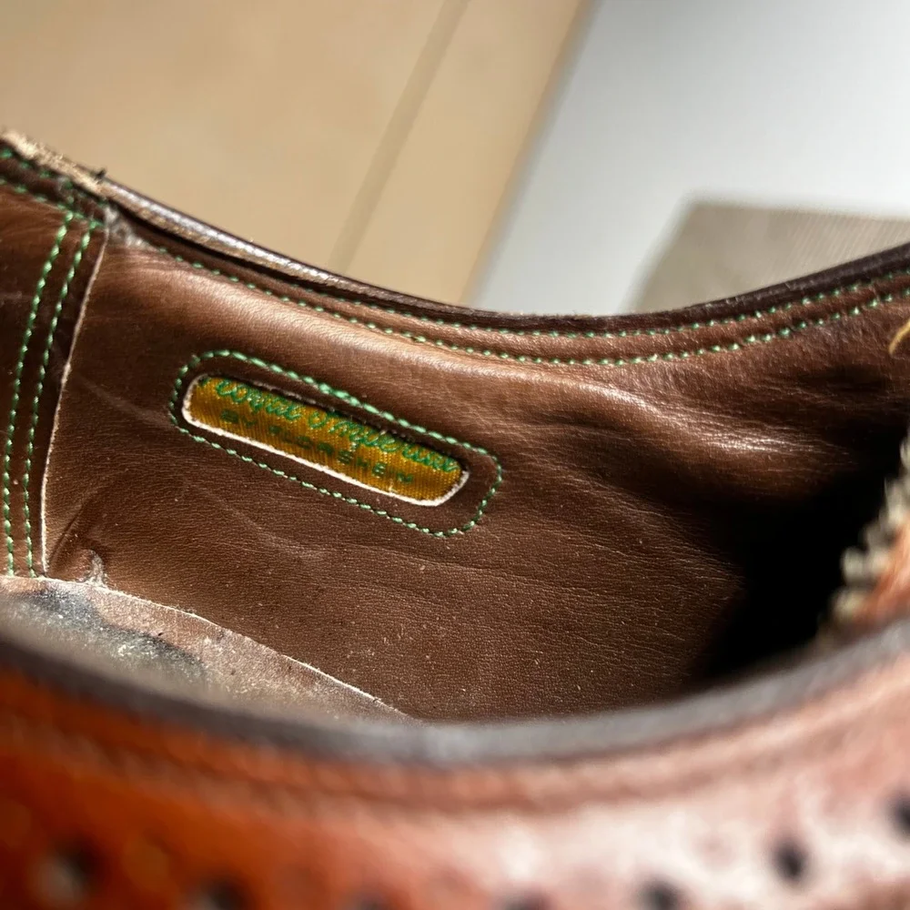 Florsheim Royal Imperial Mens Brown Pebble Grain Leather Longwing Brogue Shoes